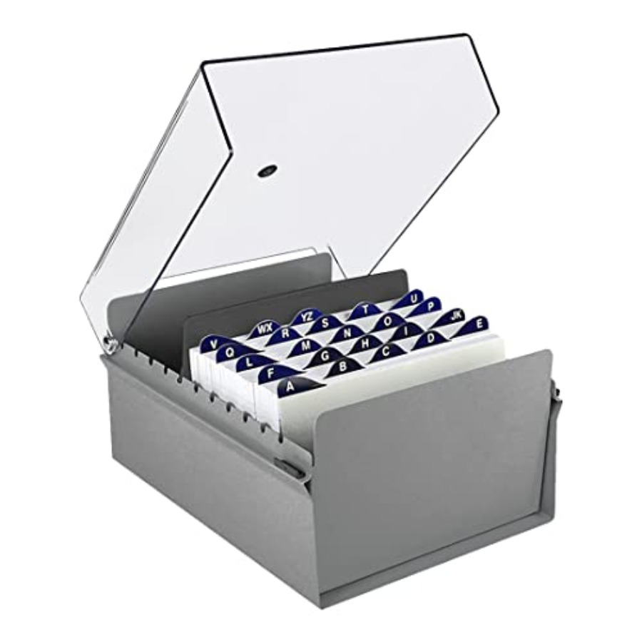 Card Index Box - 5 X 8 Card File Holder