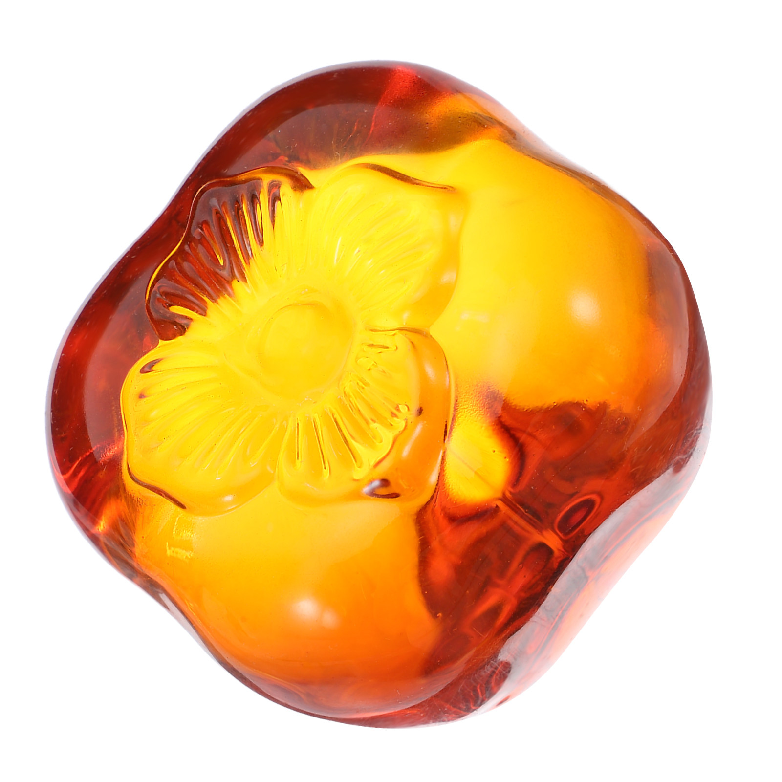 Paper Weight Crystal - Crystal Glass Persimmon Paperweight Heavy-Duty Decorative