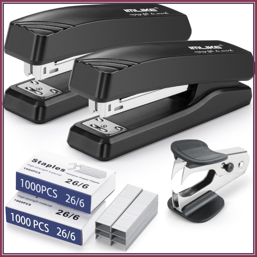Stapler Half Strip - Half Strip Desk Stapler 2-Pack with