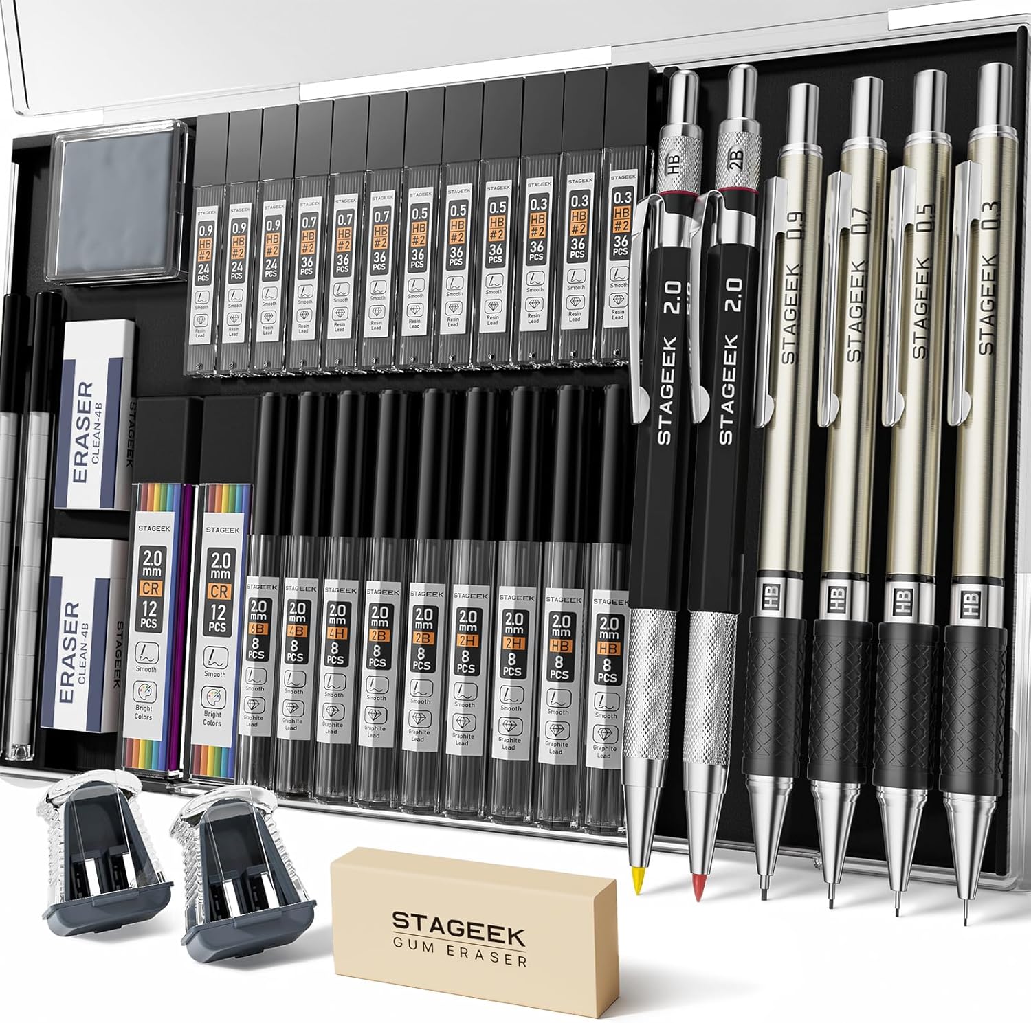 Mechanical Pencil 0.3 - Mechanical Pencil Set with Case, 37