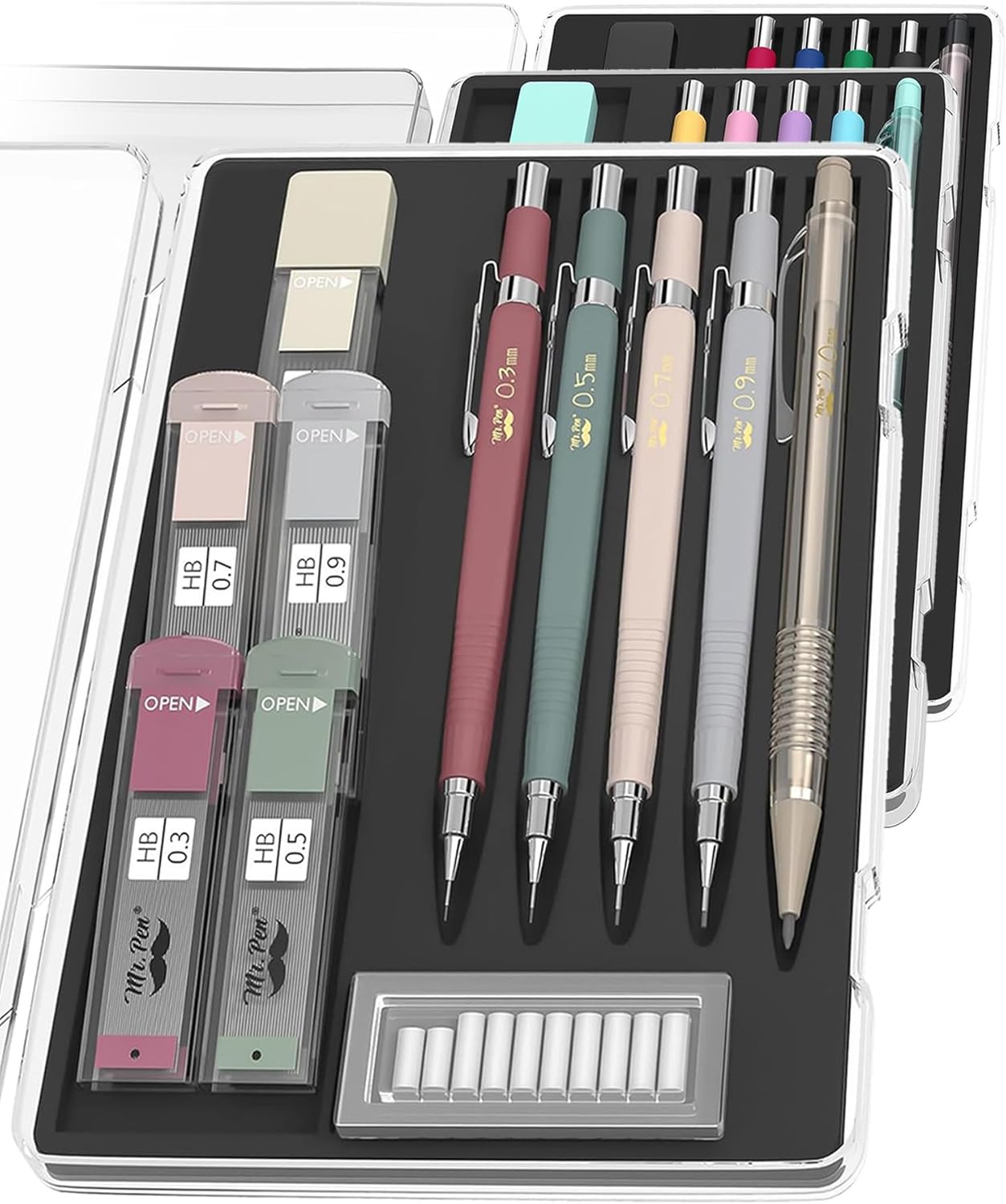 Mechanical Pencil 0.3 - Vintage Mechanical Pencil Set with 5