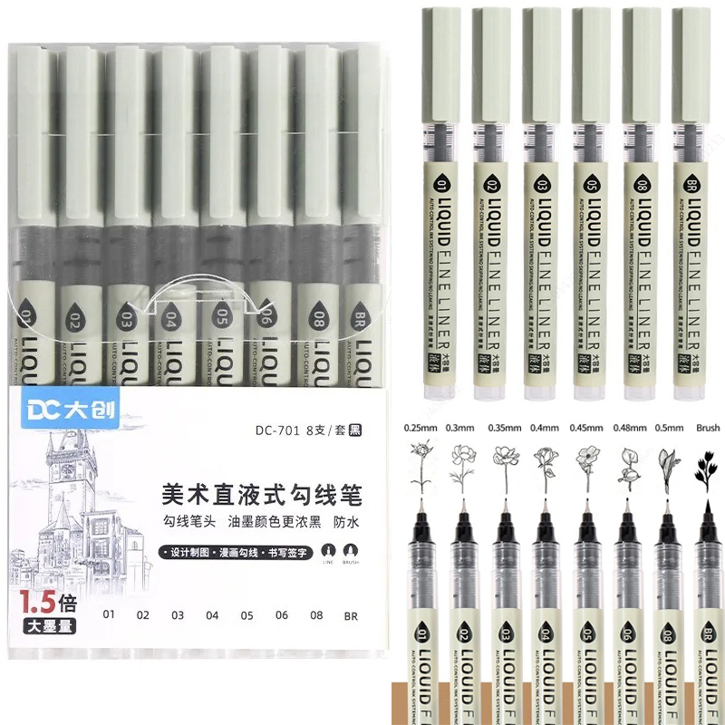 12 Tibs Black Pen Fine Line Sk - Correction Pen Fine recensie en prijs