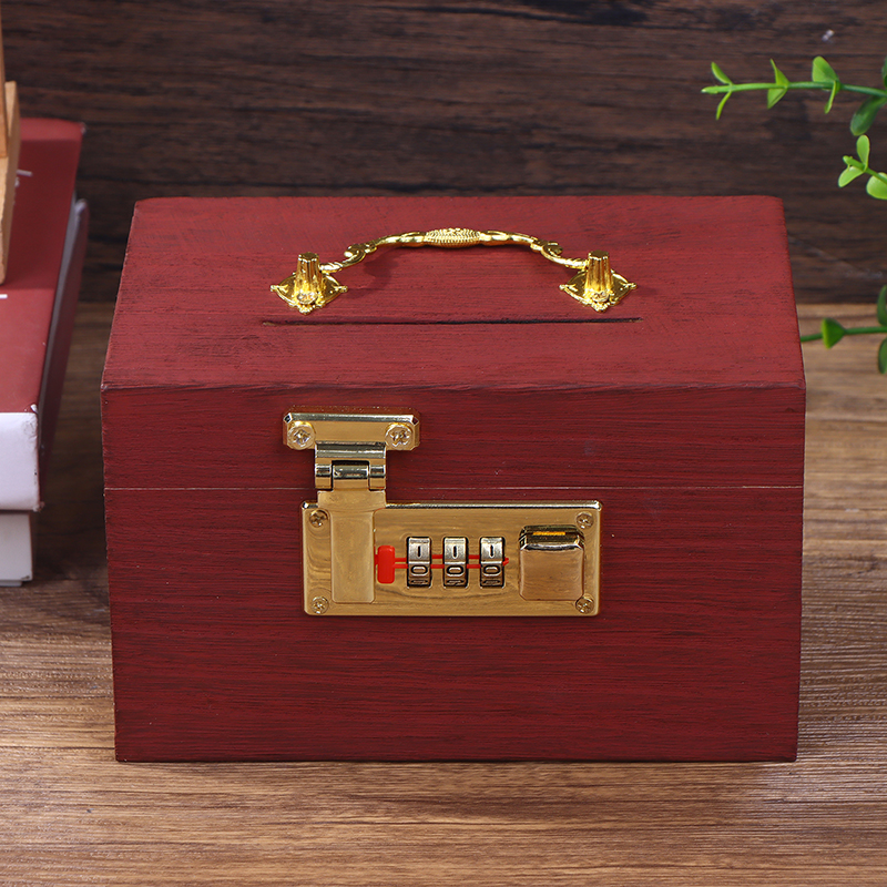 Wooden Box Password Lock Money - Card Index Box recensie en prijs