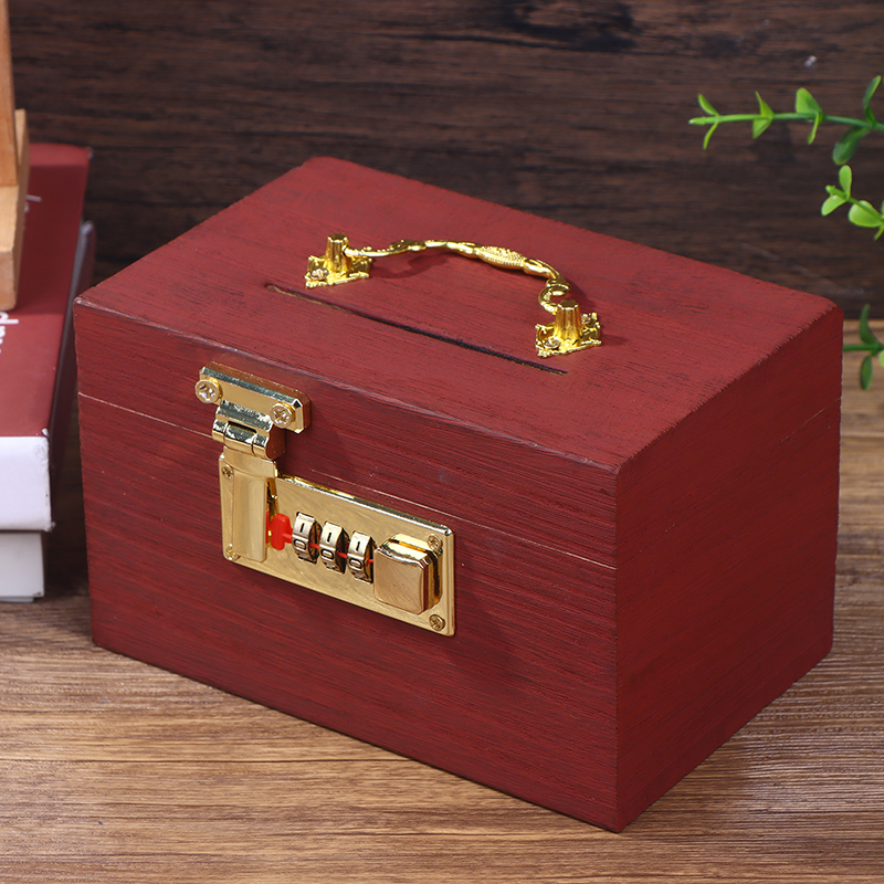 Wooden Box Password Lock Money - Card Index Box recensie en prijs