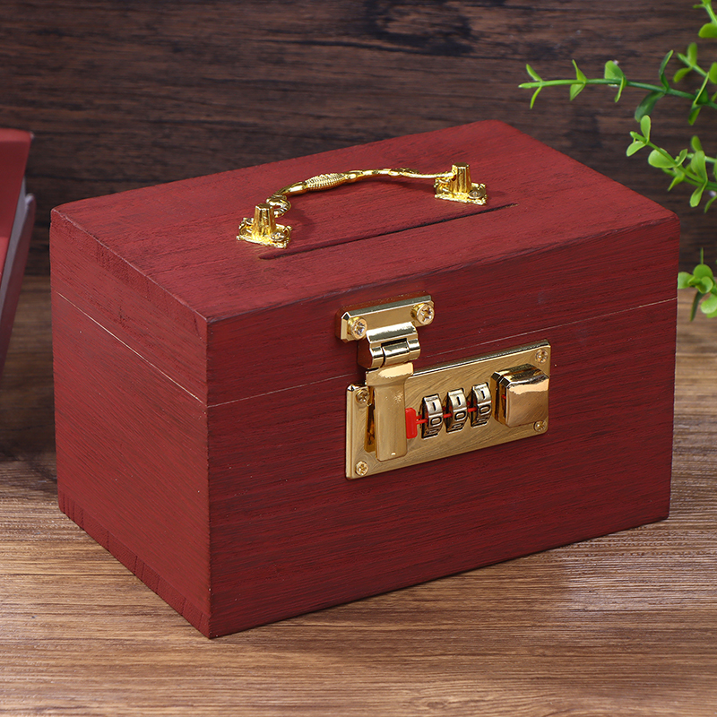 Wooden Box Password Lock Money - Card Index Box recensie en prijs