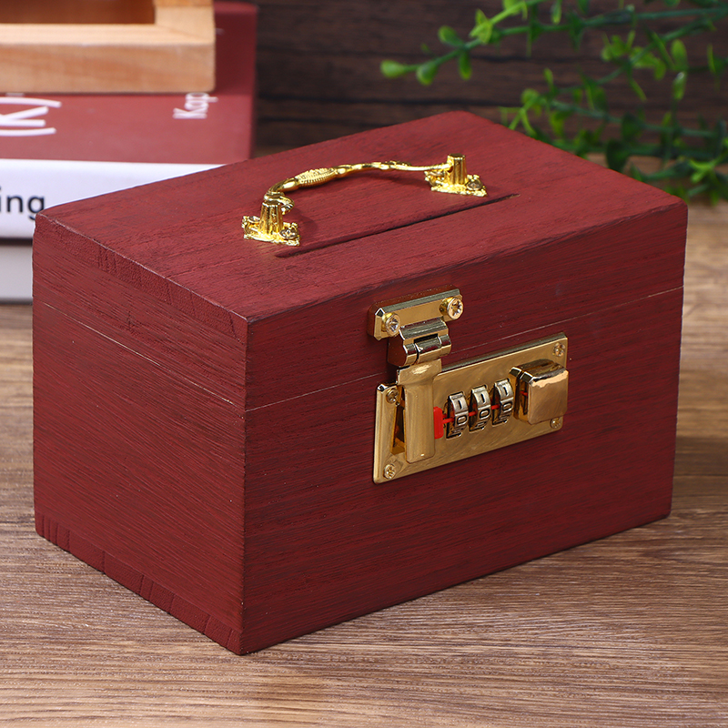 Wooden Box Password Lock Money - Card Index Box recensie en prijs