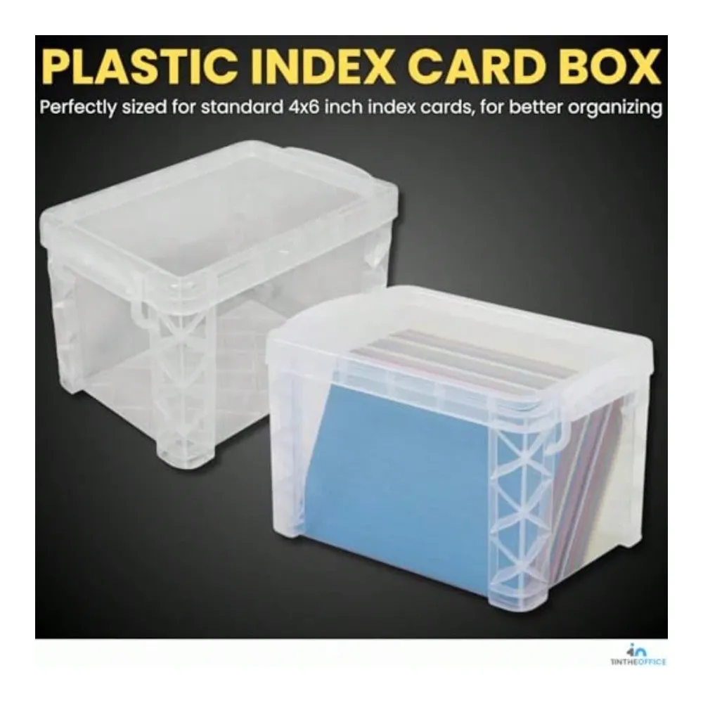 Plastic Index Card Box 4x6 Ind - Card Index Box recensie en prijs