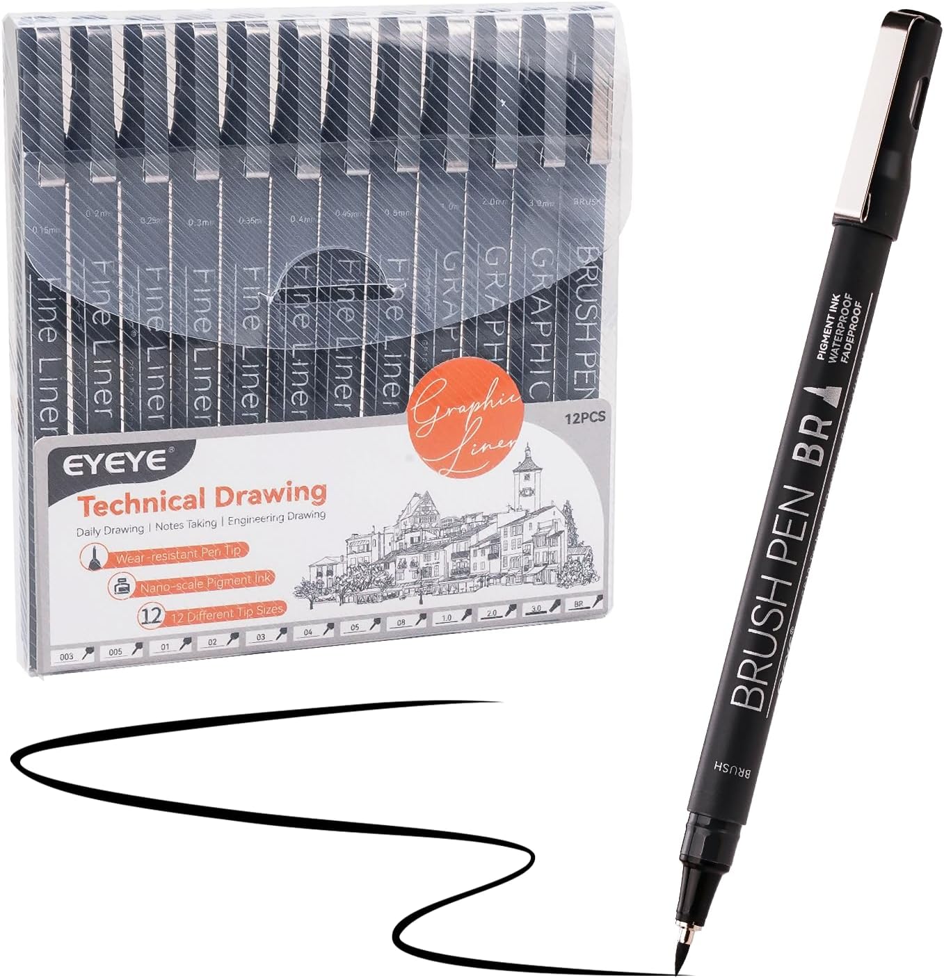 Micro Fineliner Pens Set, 12 B - Archive Box Set recensie en prijs