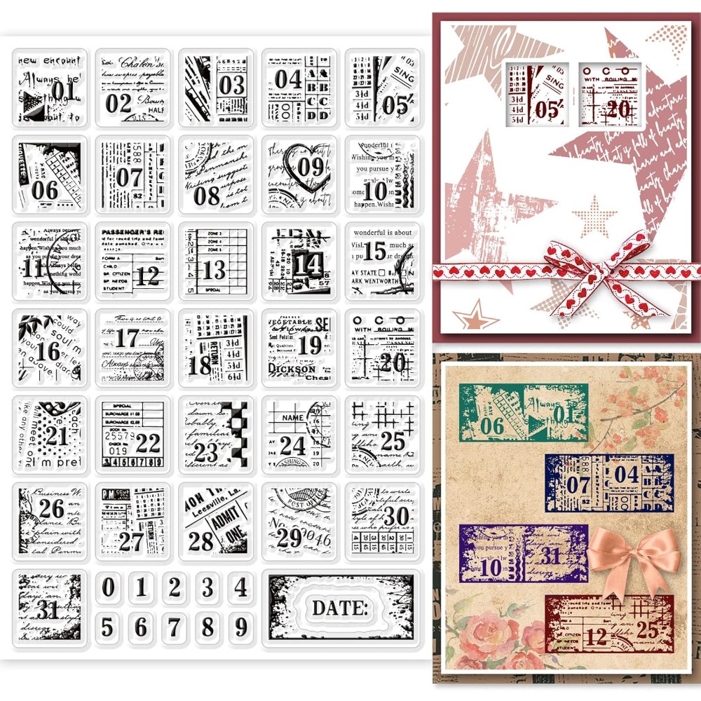 1Sheet Vintage Date Clear Stam - Rubber Date Stamp recensie en prijs