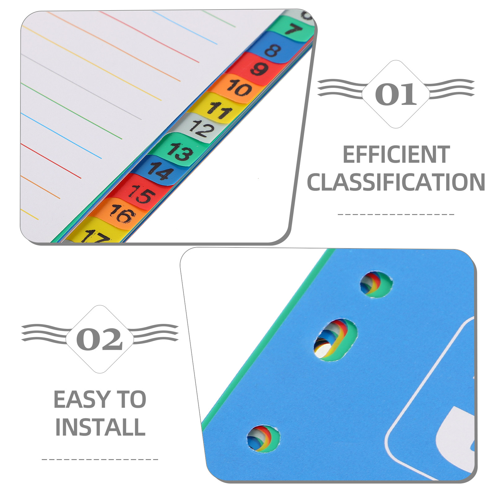 1Set Dividers A4 11-Hole Binde - Tab Divider A4 recensie en prijs
