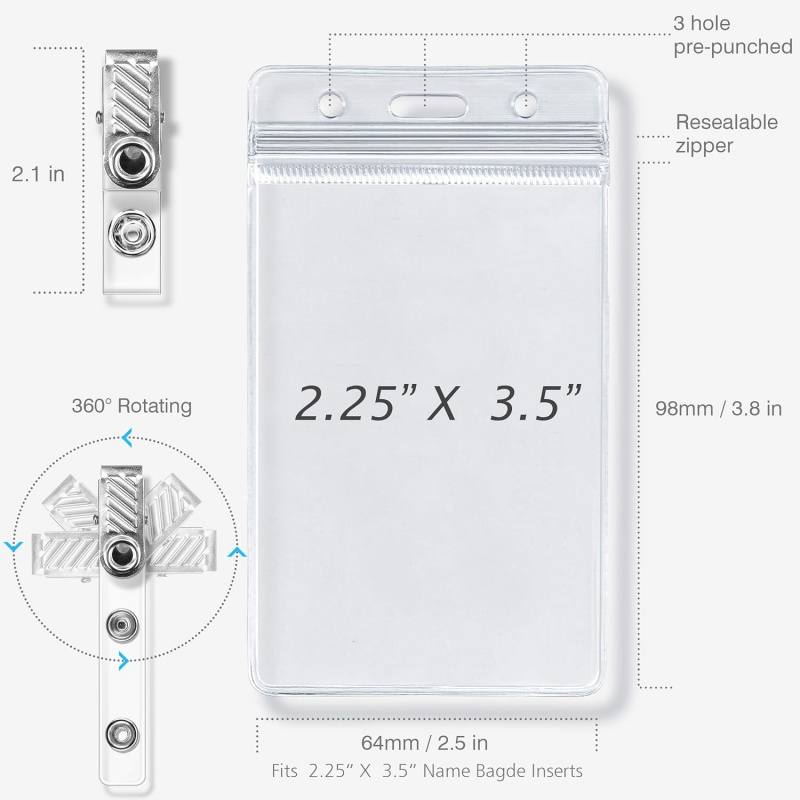ID card holder with metal badg - Index Card Holder recensie en prijs