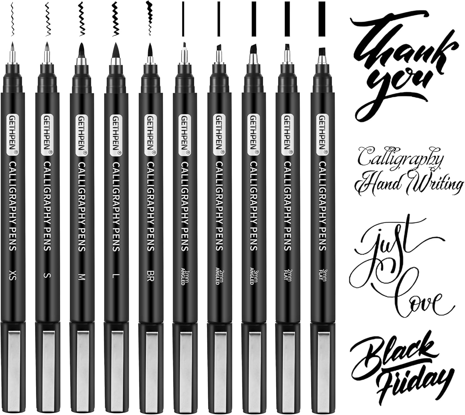 10 Size Calligraphy Pens Set f - Archive Box Set recensie en prijs