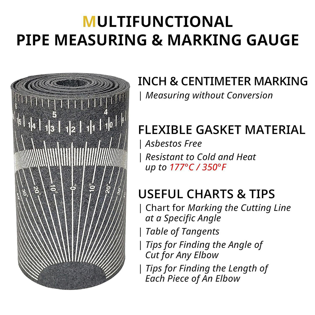 Pipe Measuring Tool Wrap Aroun - Tape Dispenser Weighted recensie en prijs