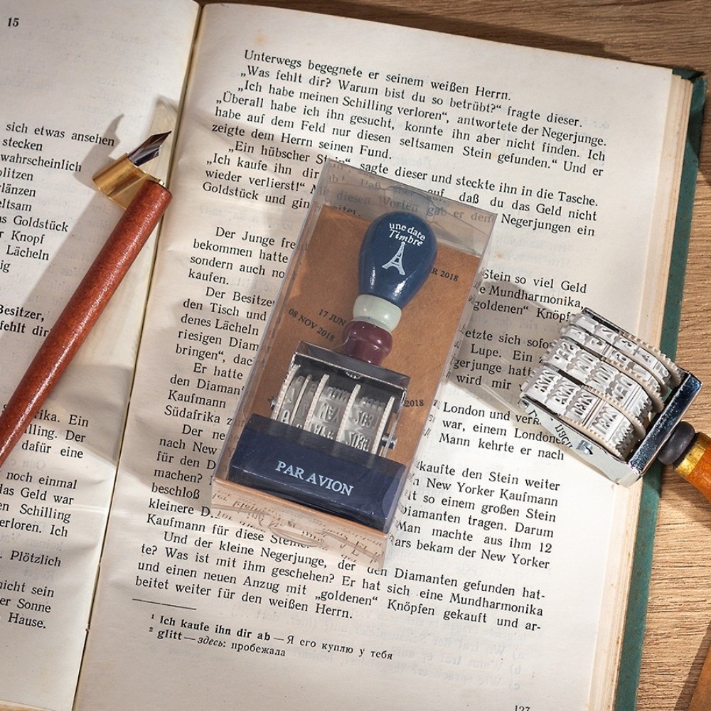 Retro Wooden Roller Date Seal  - Rubber Date Stamp recensie en prijs