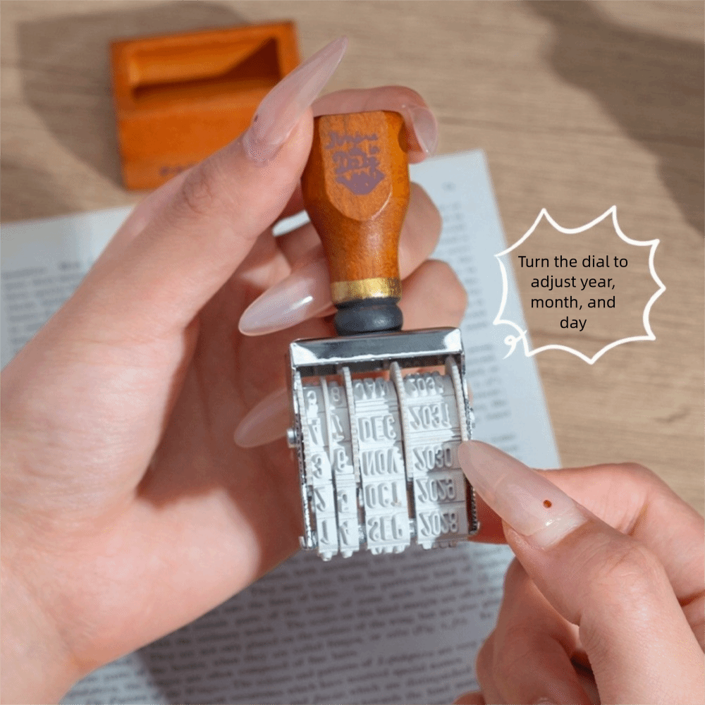 Retro Wooden Roller Date Seal  - Rubber Date Stamp recensie en prijs