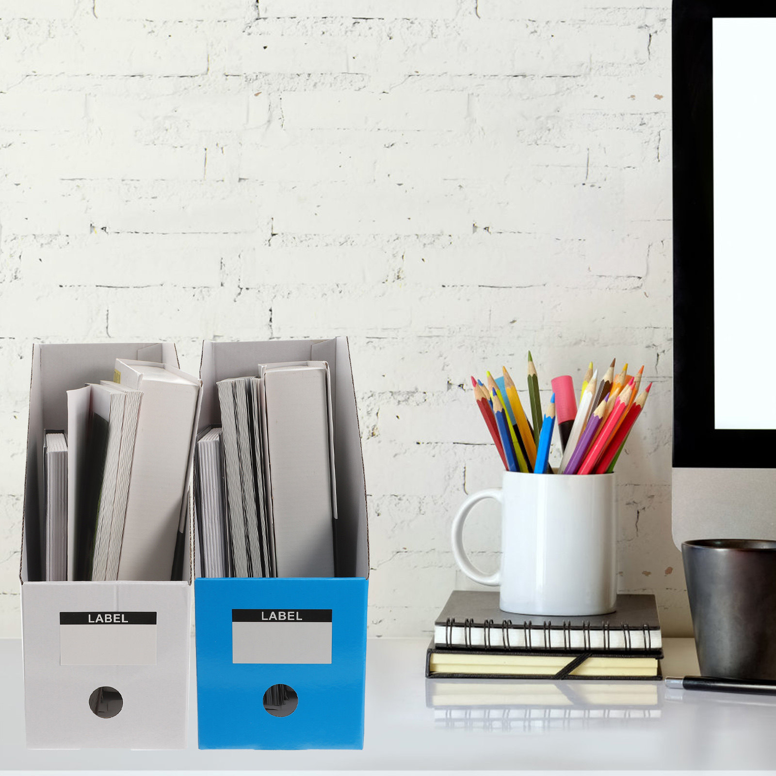 3Pcs Desktop File Organizer Ra - Magazine Holder Rack recensie en prijs