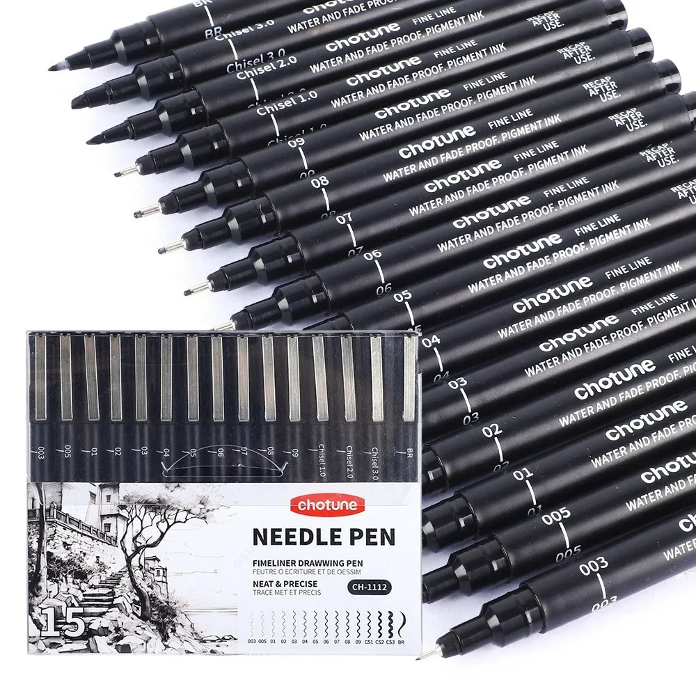 Black Micro Pens,15 Sizes,Wate - Correction Pen Fine recensie en prijs