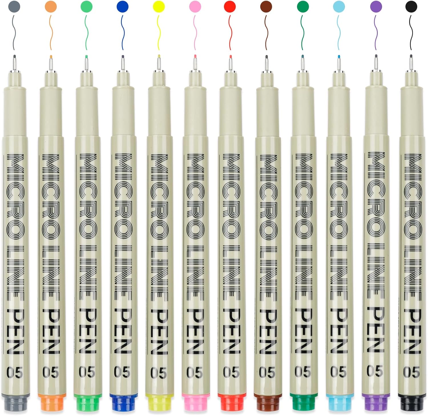 12 Colored Micro Pens 0.5mm, F - Archive Box Set recensie en prijs