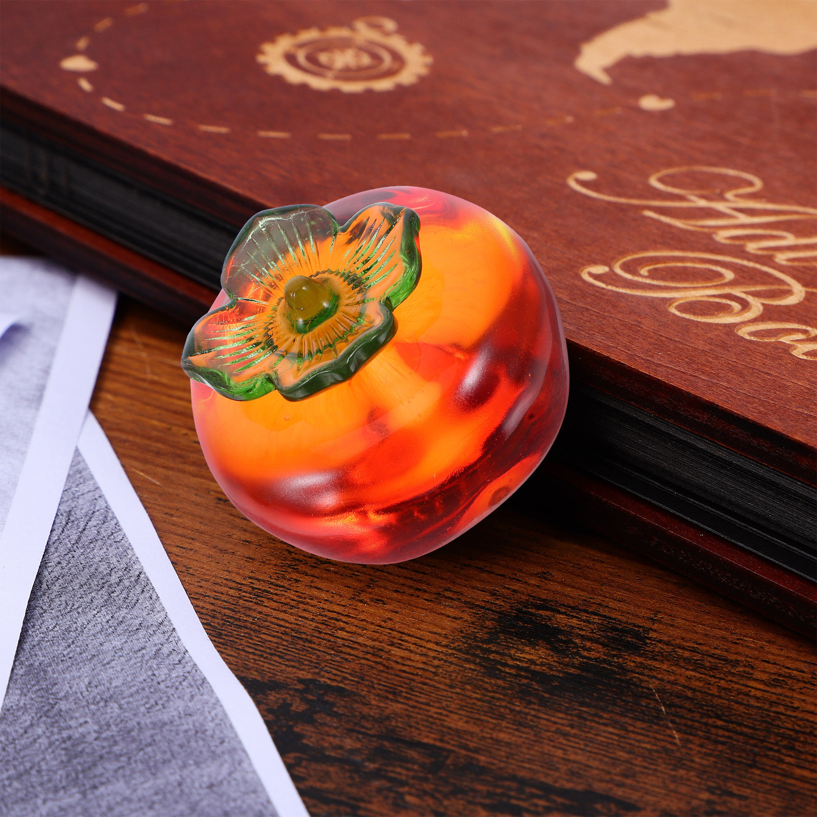 2Pcs Realistic Persimmon Paper - Paper Weight Crystal recensie en prijs