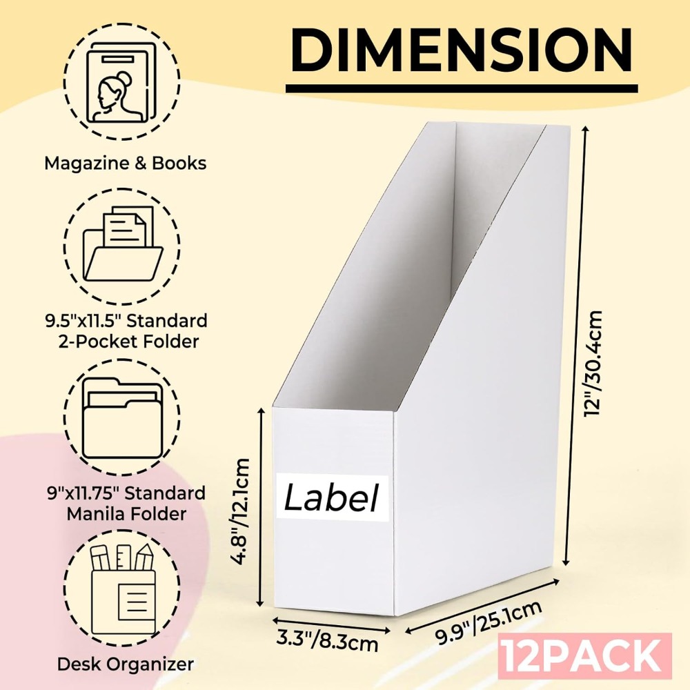 12 Pack Magazine File Holder,  - Magazine Holder Rack recensie en prijs