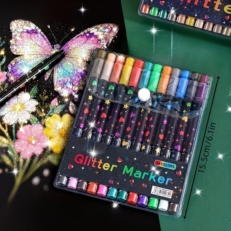 24 Colors Double Head Glitter  - Correction Pen Fine recensie en prijs