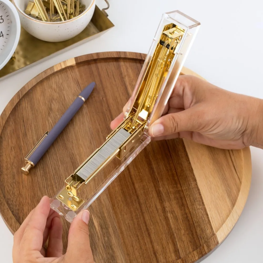 Compact Clear Acrylic Gold Sta - Stapler Half Strip recensie en prijs