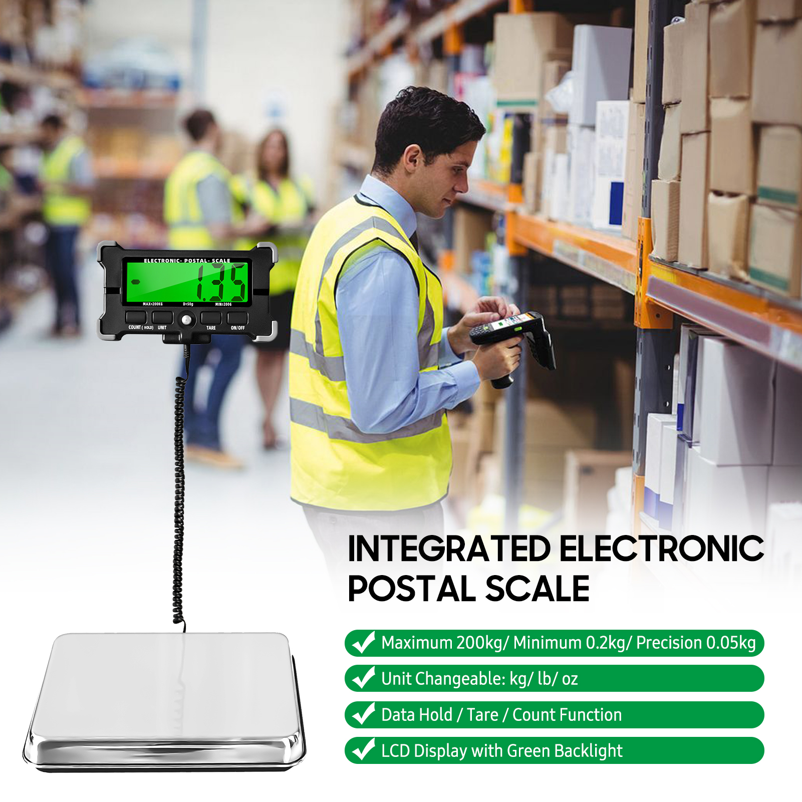 PS21 Digital Scale 200KG 120KG - Tape Dispenser Weighted recensie en prijs