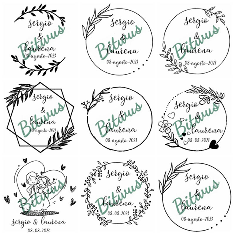 Custom Wedding Stamp inked sta - Rubber Date Stamp recensie en prijs